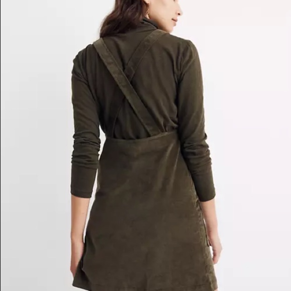 Madewell Velveteen Jumper size small, olive green